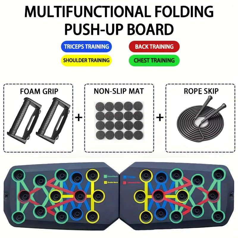 FitFlex Foldable Push-Up Board Set – Ultimate Body Workout System