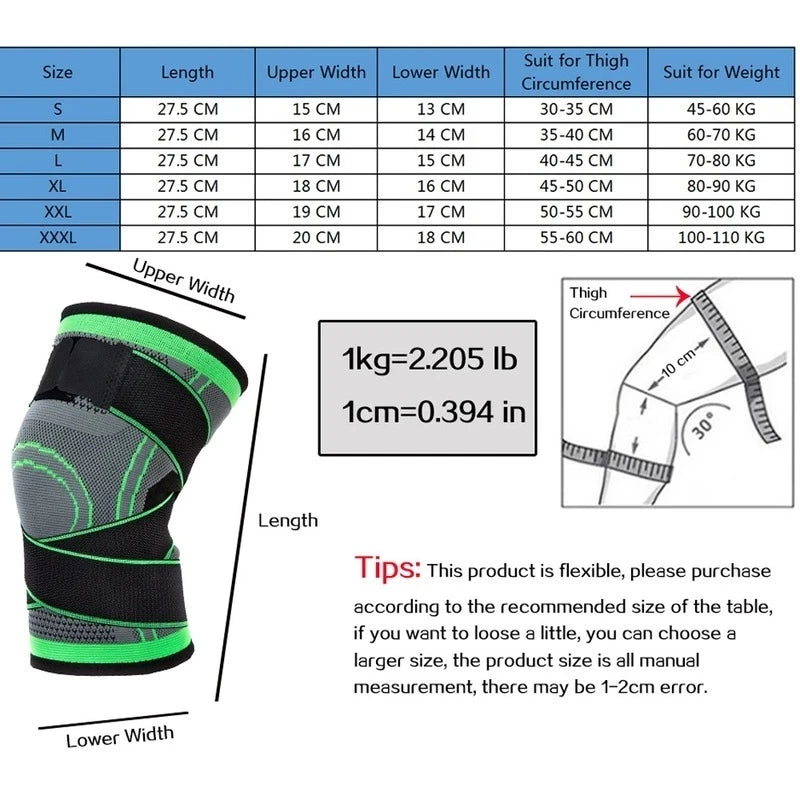 1 Pc Compression Knee Brace – Sports Support for Men & Women, Arthritis & Joint Protection